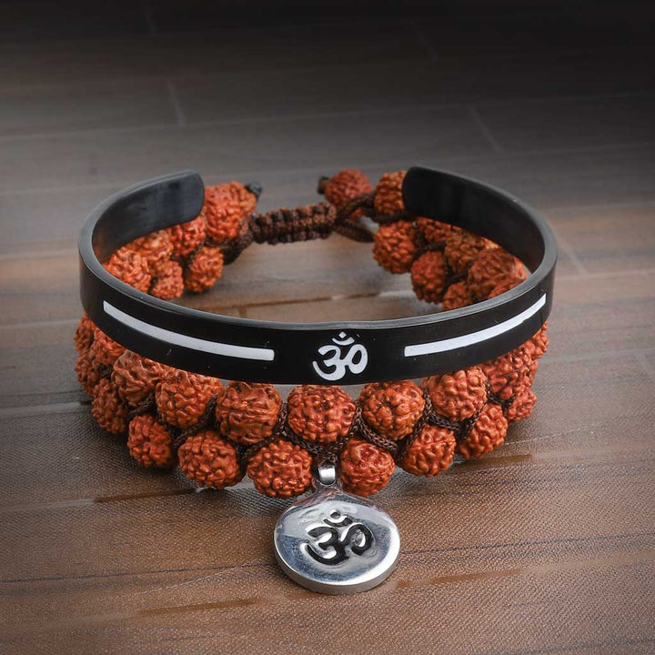 The Lasting Divine Impression Aum Rudraksha Bracelet