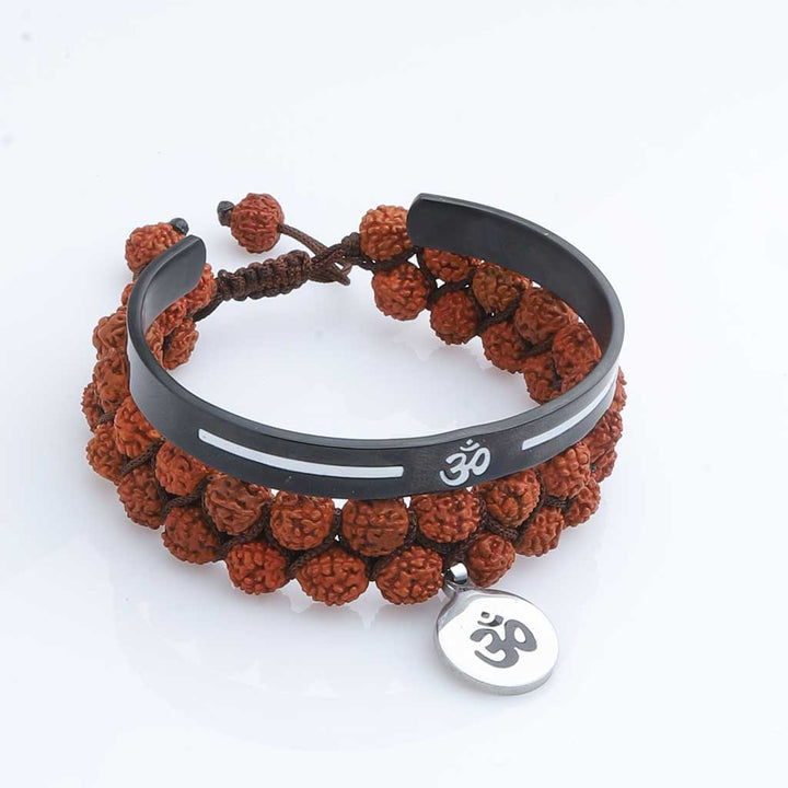 The Lasting Divine Impression Aum Rudraksha Bracelet