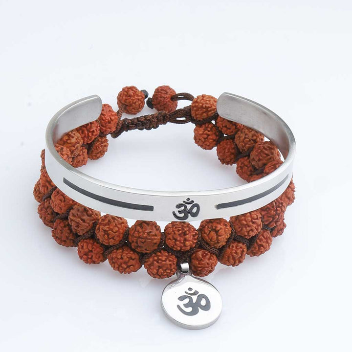 The Lasting Divine Impression Aum Rudraksha Bracelet