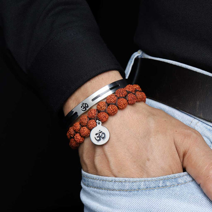 The Lasting Divine Impression Aum Rudraksha Bracelet