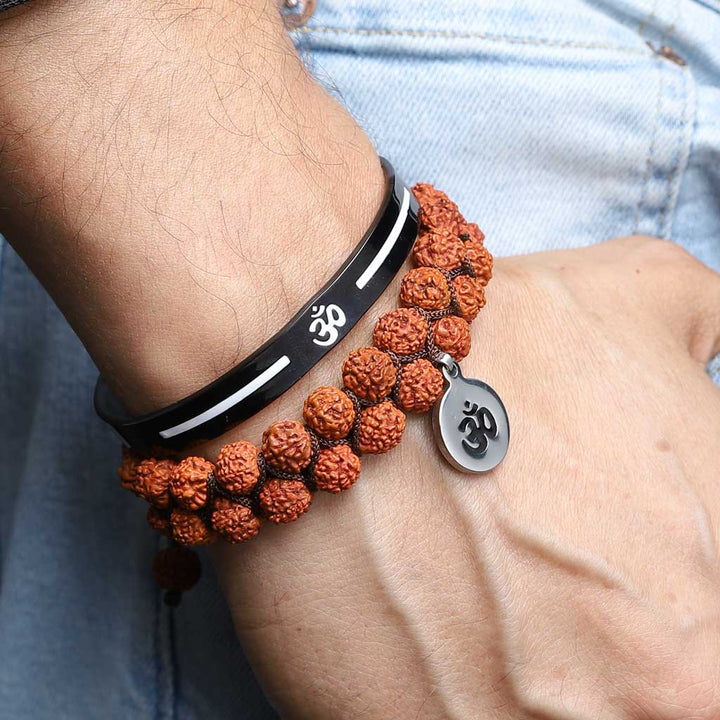 The Lasting Divine Impression Aum Rudraksha Bracelet