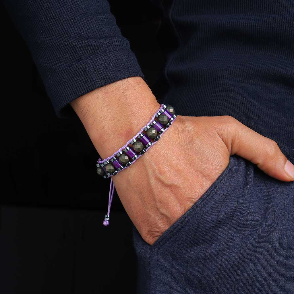 Amethyst bracelet online for him