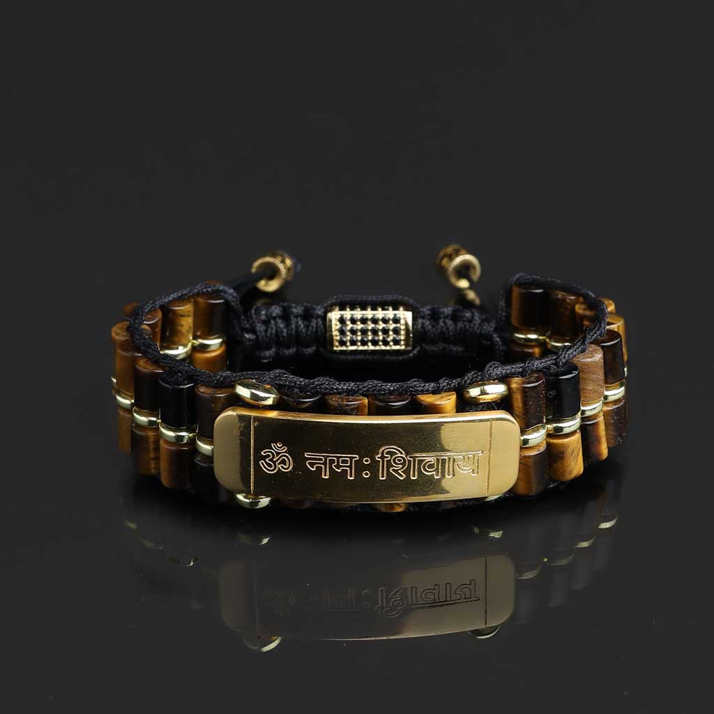 Amazon.com: Brass Bracelet, Mantra Bracelet, Adjustable Bracelet, Om Namah  Shivaya, Shiva Mantra Bracelet (Silver) : Handmade Products