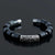 [ Limited Edition ] The Resonant Root Chakra Obsidian Half Cuff Bracelet