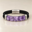 The Clear Mind  Amethyst Cord Bracelet