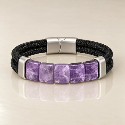 The Clear Mind  Amethyst Cord Bracelet