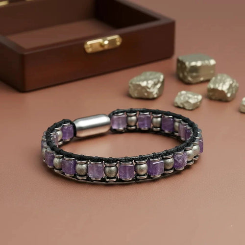 The Perfect Companion Pyrite Amethyst Bracelet