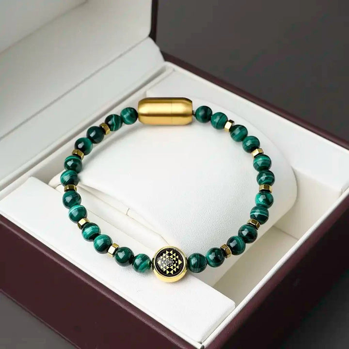 shriyantra malachite bracelet for transformation