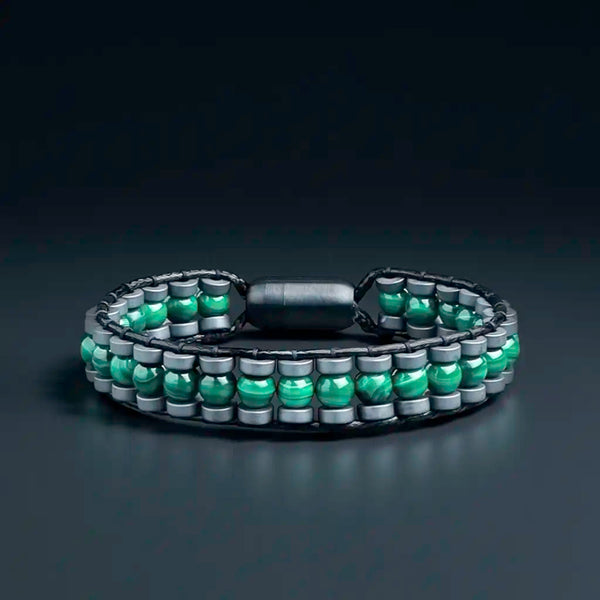 The Traveler's Talisman Malachite Hematite Bracelet