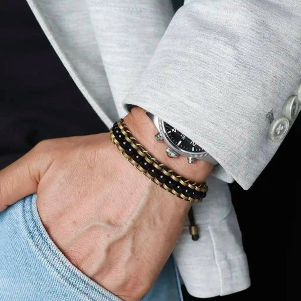The Unbreakable Passion Black Agate Obsidian Bracelet
