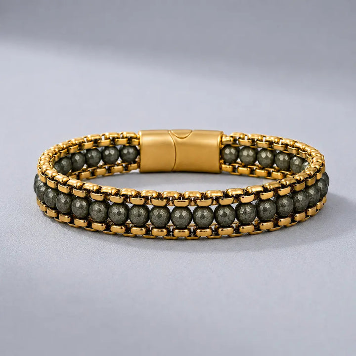 The Status Line Pyrite Stainless Steel Bracelet
