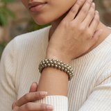 Women’s Pyrite Multi-Layer Bracelet for Confidence & Abundance