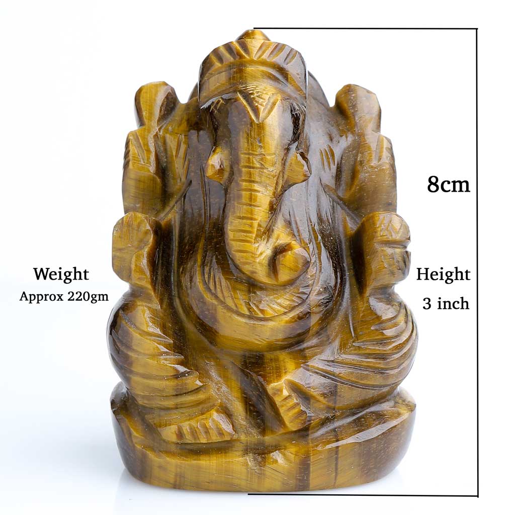 The Bliss & Wisdom Giver Natural Stones Made Ganesha idol