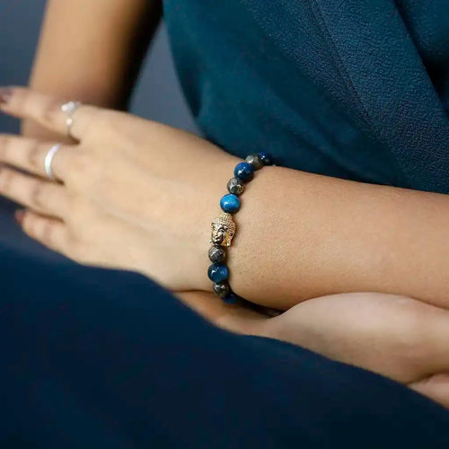 Path-Breaking Prosperity Pyrite Tiger Eye Buddha Bracelet