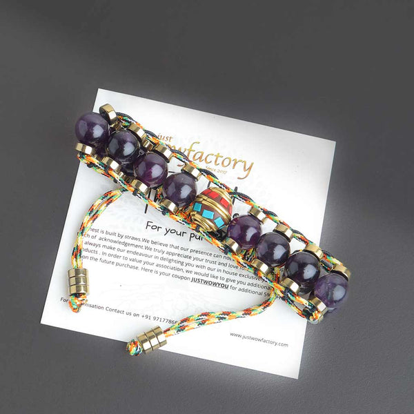 Men Amethyst Bracelet