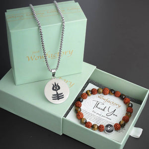 JWF™ One and Only Eternal Mahadev Pendant Necklace & Bracelet Set