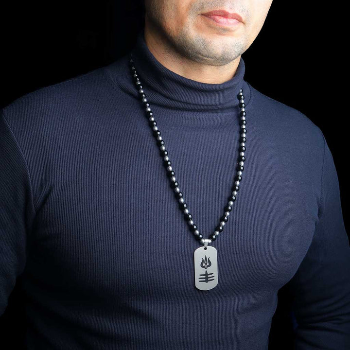 obsidian necklace for men