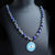 JWF Unparalleled Magnanimity  108 Lapis Lazuli Mala, Bracelet & Sapphire Earrings Set