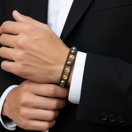 Vibrant Fortune Pyrite Citrine Bracelet