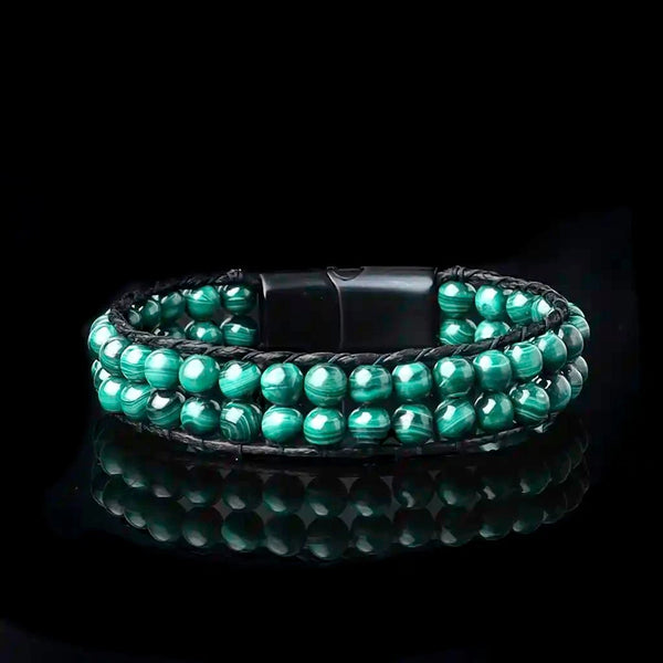 Vibrant Thinking Premium Natural Malachite Bracelet