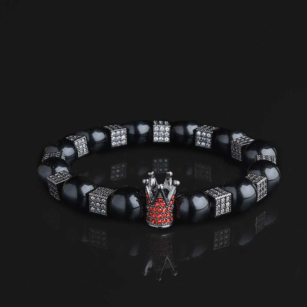 JWF Visible Recognition Premium Obsidian Agate Bracelet