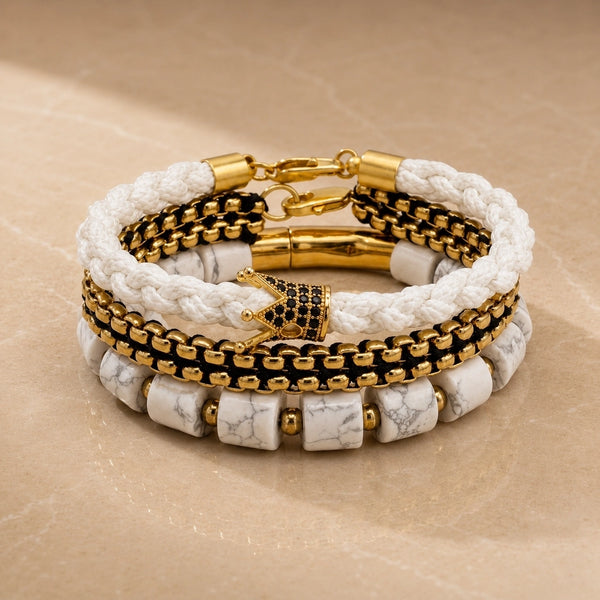 The Horizon Stack | Howlite Bracelet Stack