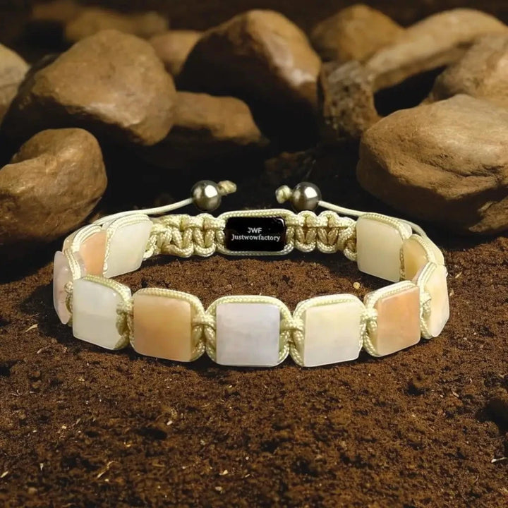 Prosperity yellow jade flatbeaded bracelet