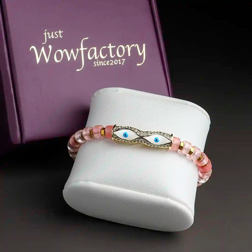 Unassuming love Evil Eye Cherry Quartz Bracelet
