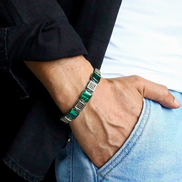 Flatbead Green Tiger Eye Bracelet