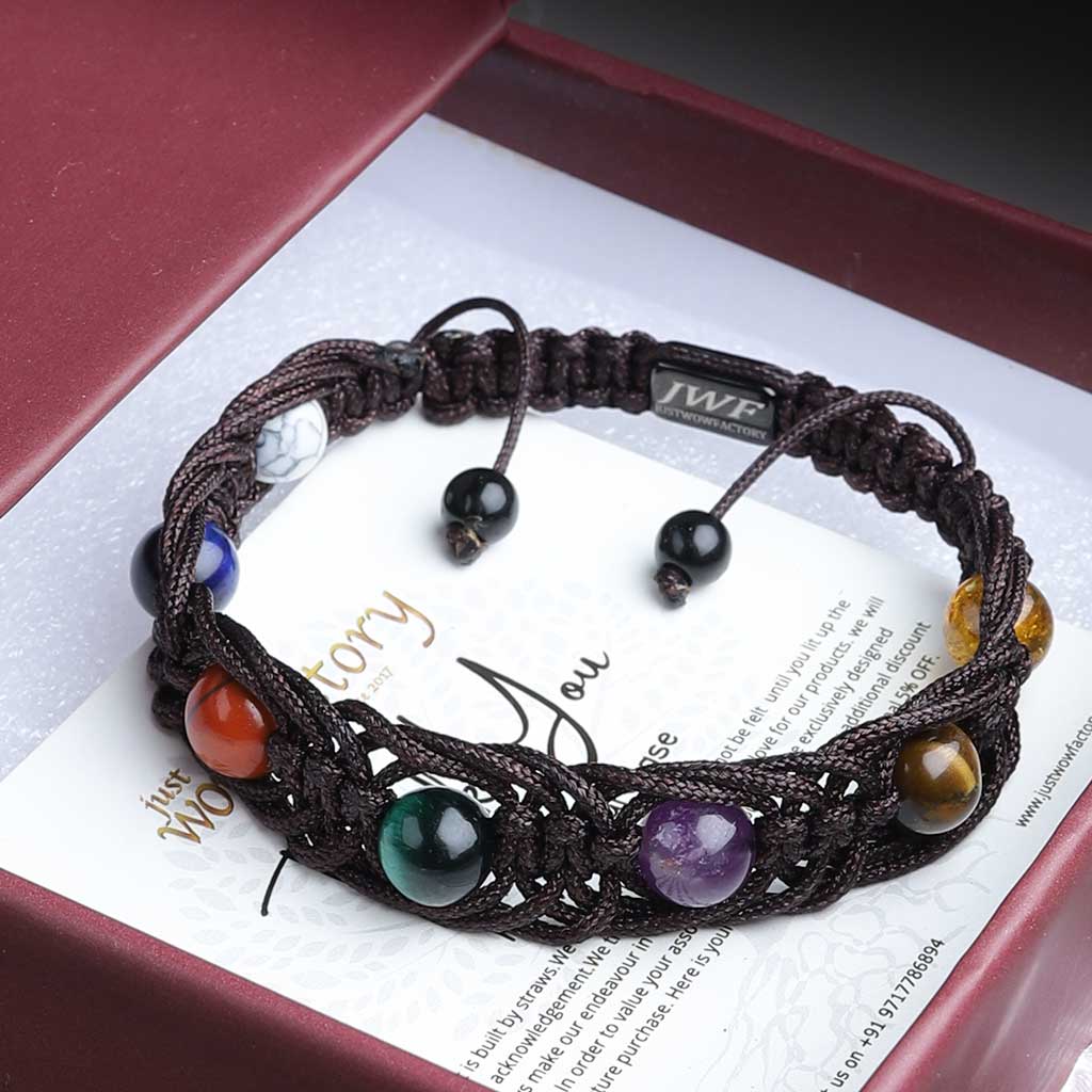 [LIMITED EDITION ] The Finest 7 Chakra Indian Tribal Bracelet