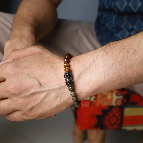 The Marvels Of Perfection Tiger Eye Pyrite Bracelet