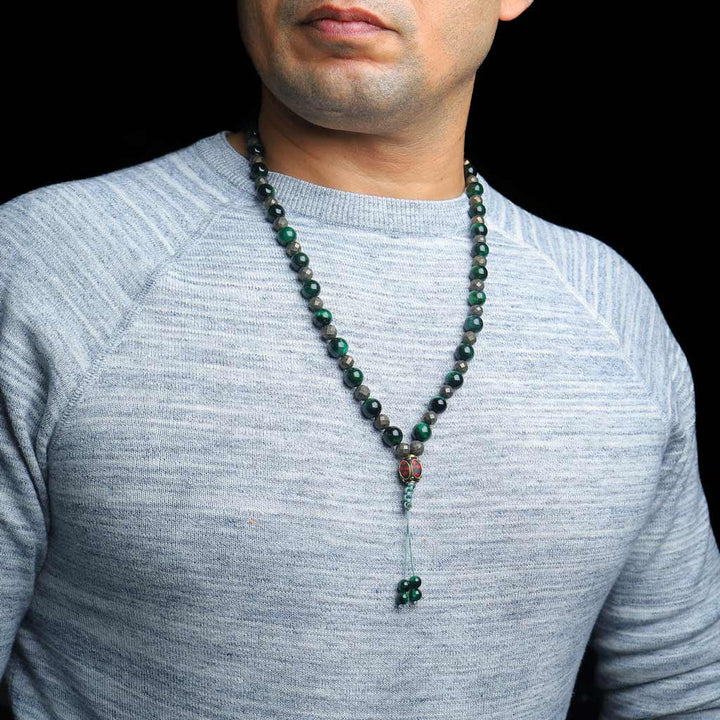 pyrite necklace for men