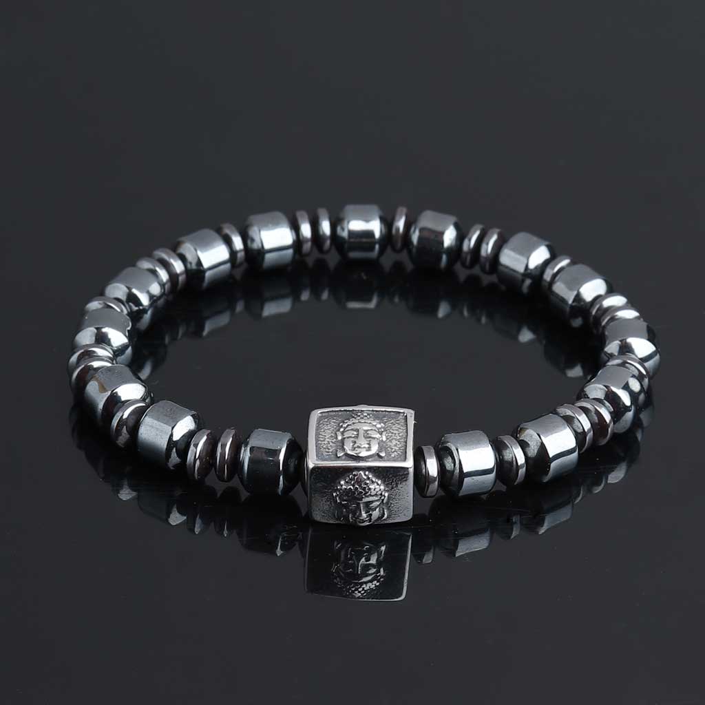 JWF™ Spiritual Contentment  Buddha Hematite Bracelet