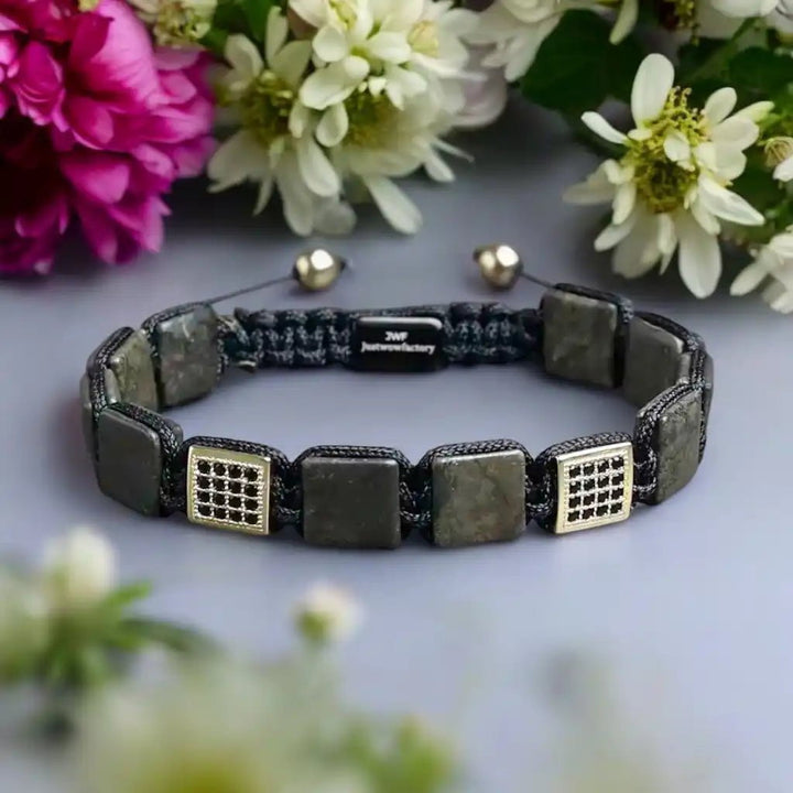 pyrite crystal bracelet for men