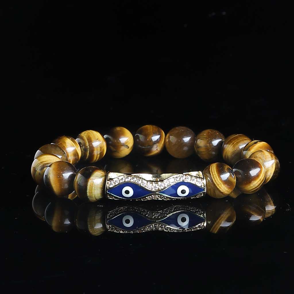 Breezing Through Hurdles 7 Chakra Tiger Eye Bracelet - Justwowfactory