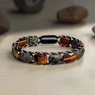 Enkindle Confidence & Positivity  Red Tiger Eye Pyrite Bracelet