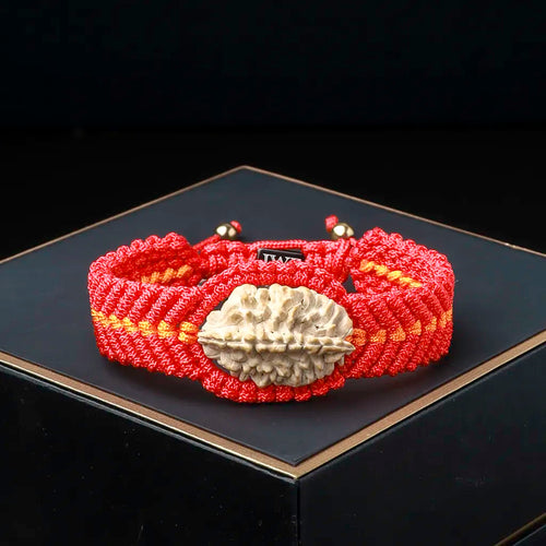 Two forces. One Union.  Balance With in 2 Mukhi Rudraksha Kalawa Thread Bracelet