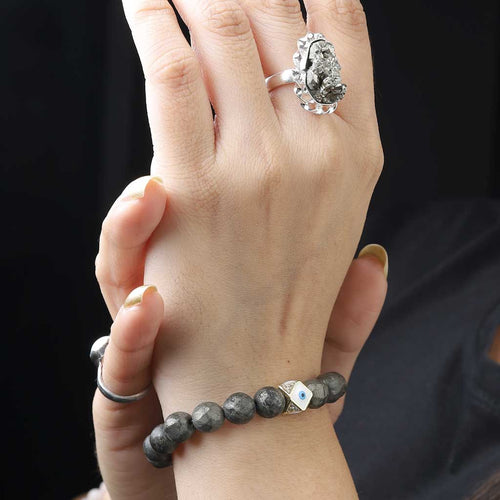 Infallible Grace Pyrite Bracelet Earrings and Ring