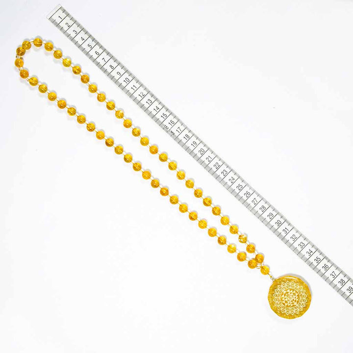 Self Appraising Ability 108 Citrine Sriyantra Mala