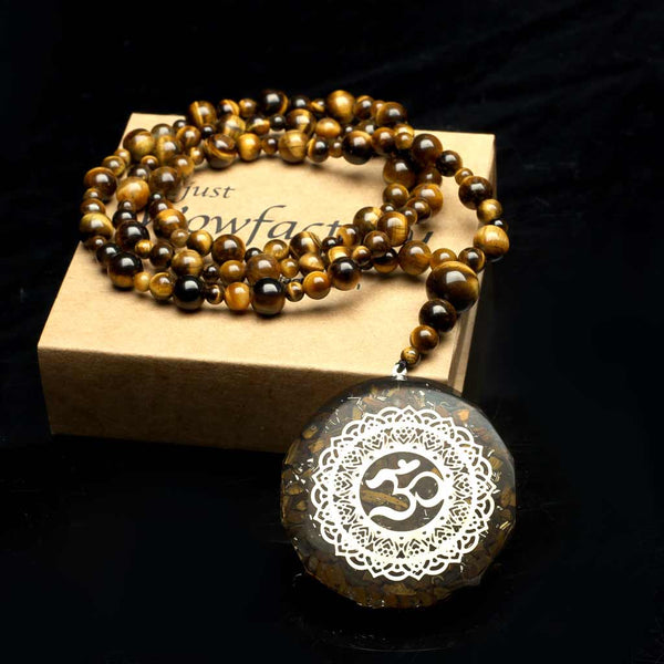 Eye Stones Mala For Auspicious Blessing
