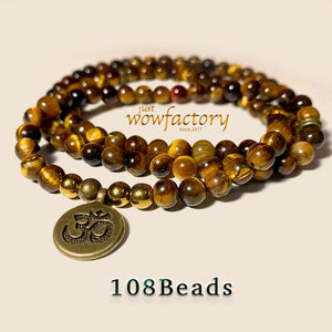 JWF™ " Love The Way You Are" 108 Tiger Eye Peace Mala