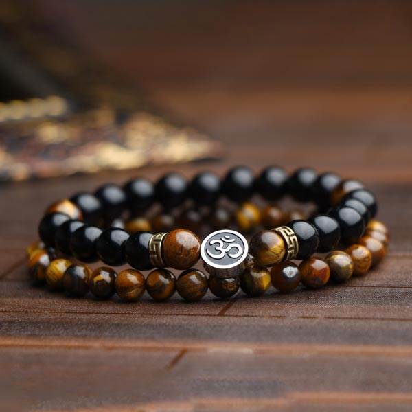  Aum Tiger Eye Agate Bracelet