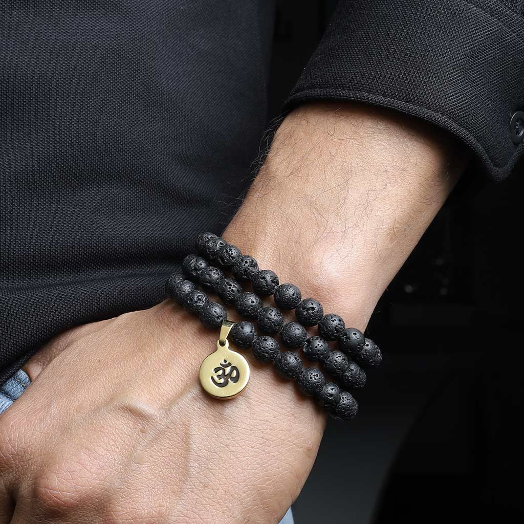 Buy The Bro Code Men Black Onyx Stone Buddha Bracelet - Bracelet for Men  2112574 | Myntra