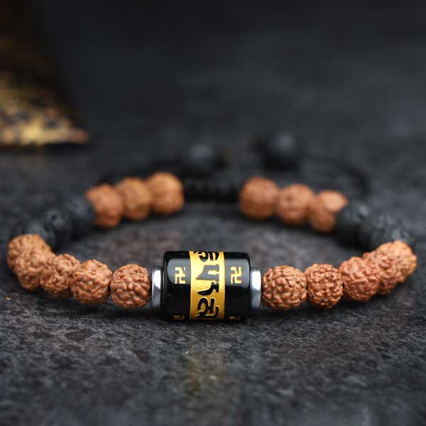 Be Pioneer Rudraksha Peace Mantra Bracelet