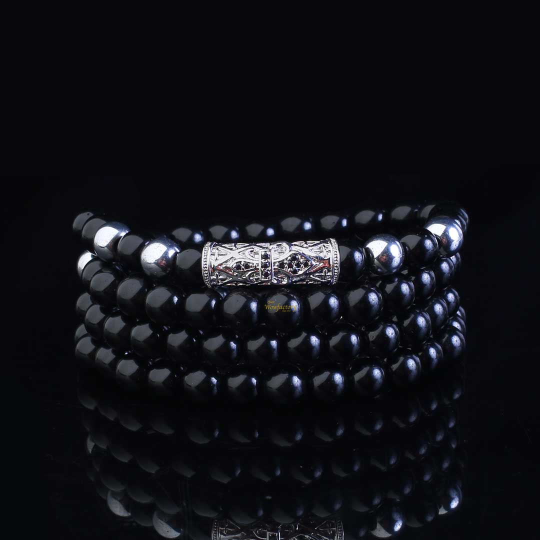 JWF™ Karma &amp; Glory Tibetan Obsidian Bracelet