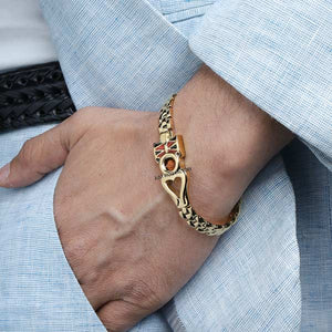 JWF™ Deep Down In Devotion With Shiva Stainless Steel Bracelet
