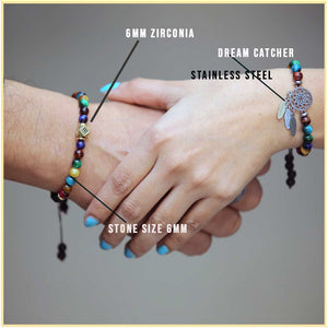 JWF™ "Admire Each other" Premium Couple 7 chakra Bracelet