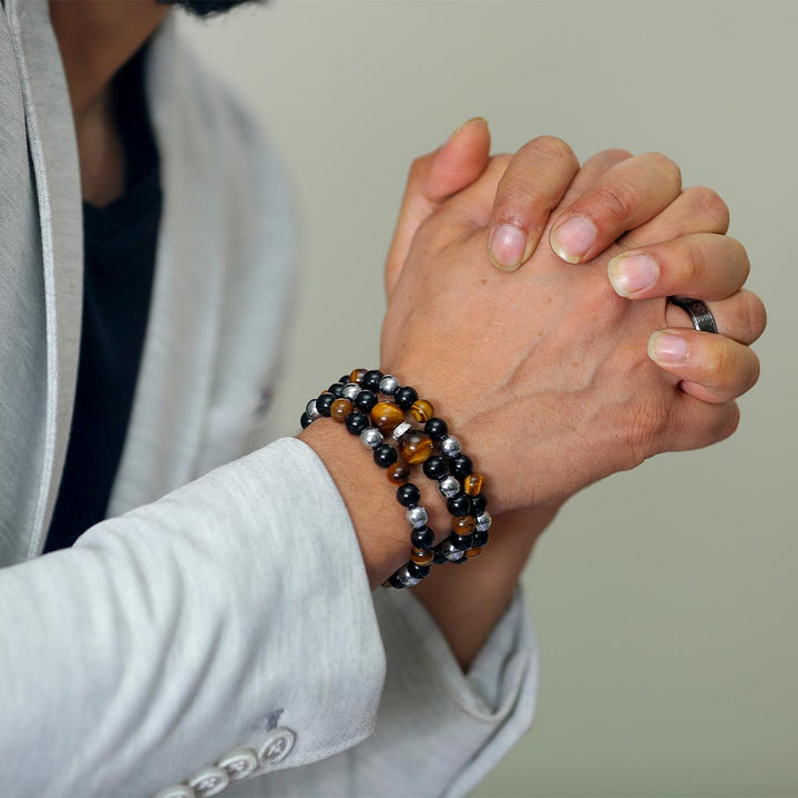 Triple layered bracelet silver