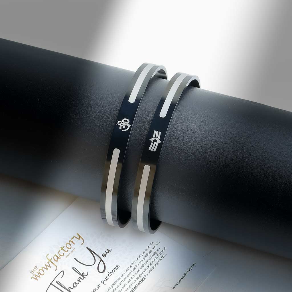 JWF ™ "Living A Simplicity" Mahadev Stainless Steel Bracelet