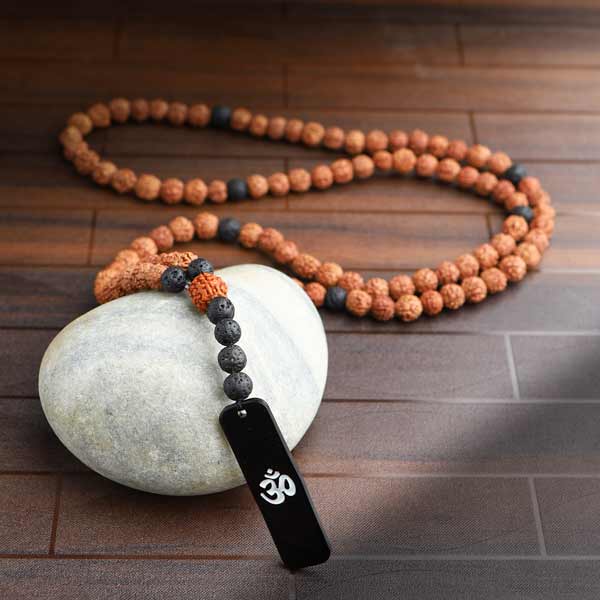 Origin Of Existence Aum 108 Rudraksha Lava Mala